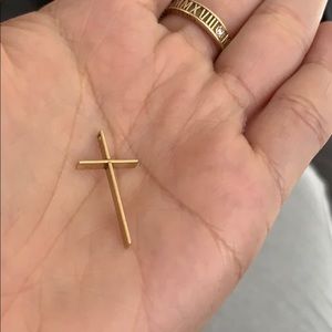 14K Yellow Gold Cross Pendant